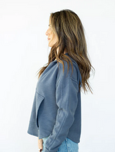 Load image into Gallery viewer, Split Neck Hoodie - Granite