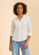 Load image into Gallery viewer, L/S split neck shirt - White