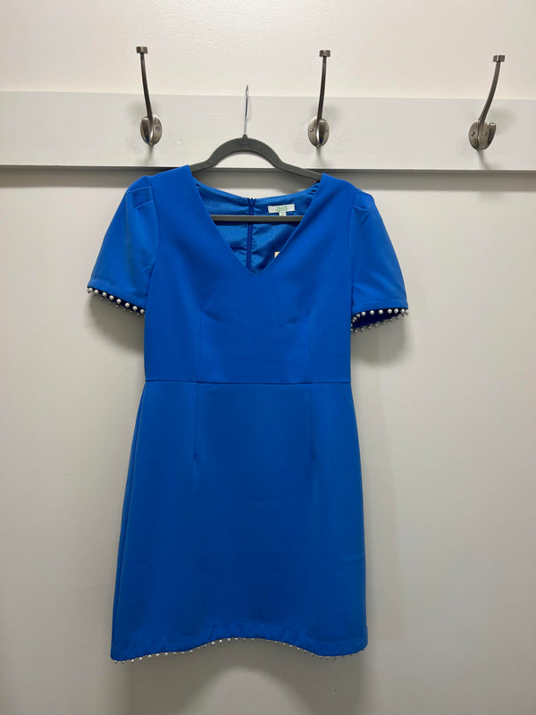 Blue Pearl Trim Dress