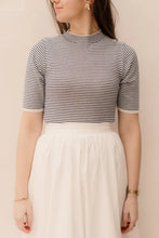 Load image into Gallery viewer, Striped Slub Sweater Off White/Navy
