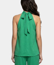 Load image into Gallery viewer, Textured Satin Halter Bubble Top - Green
