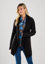 Load image into Gallery viewer, BLACK 2 TONE OPEN FACE CARDIGAN
