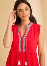 Load image into Gallery viewer, Red, White, Blue Stitch Dress
