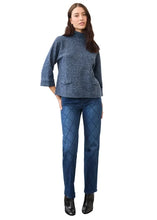 Load image into Gallery viewer, Indigo Tweed Popover W/Wide Sleeves
