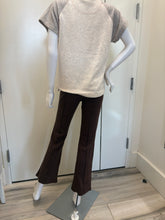 Load image into Gallery viewer, Seamed Cropped Flare Mocha Pant
