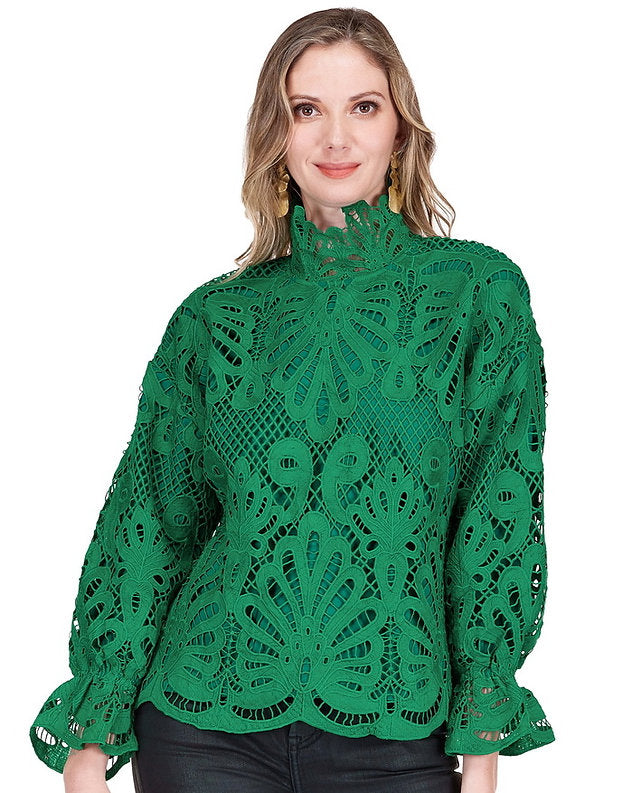Green Lace Top