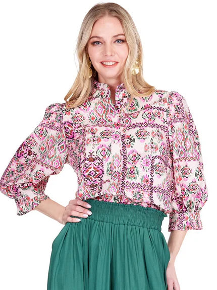 Woven Tapestry Blouse