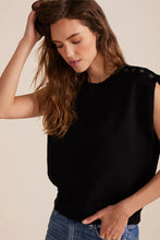 Load image into Gallery viewer, Black Eyelet Sleeveless Crewnk
