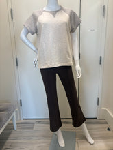 Load image into Gallery viewer, Seamed Cropped Flare Mocha Pant
