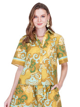 Load image into Gallery viewer, Saffron Scroll Back Smock Blouse
