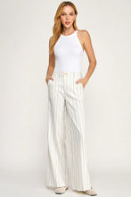 Load image into Gallery viewer, Annabelle Crop Wide Leg - Savoy Navy Stripe

