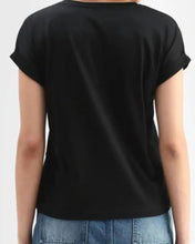 Load image into Gallery viewer, Scuba cuffed sleeve top - Black
