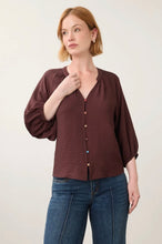 Load image into Gallery viewer, Long Sleeve Blouse- Fig
