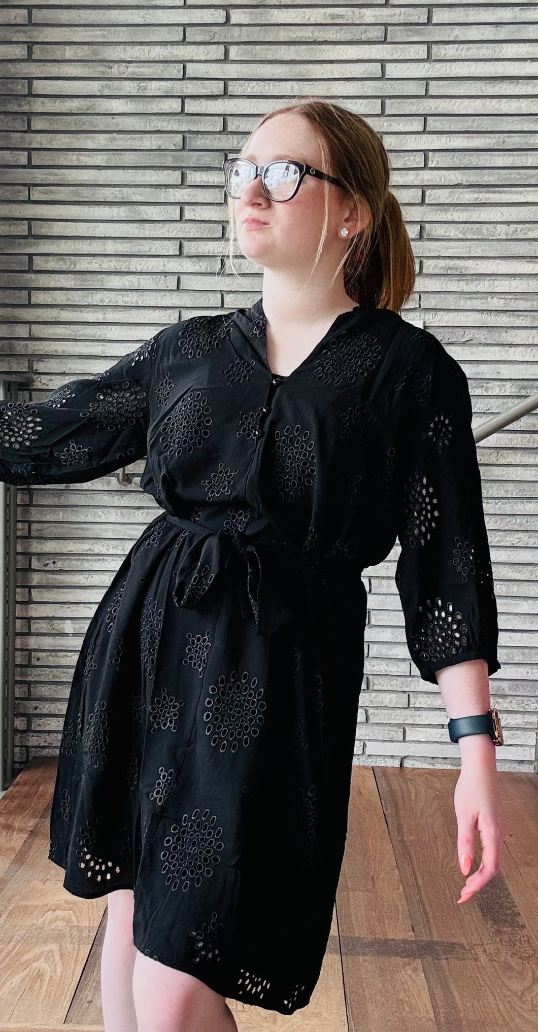 Black Embroidery Dress