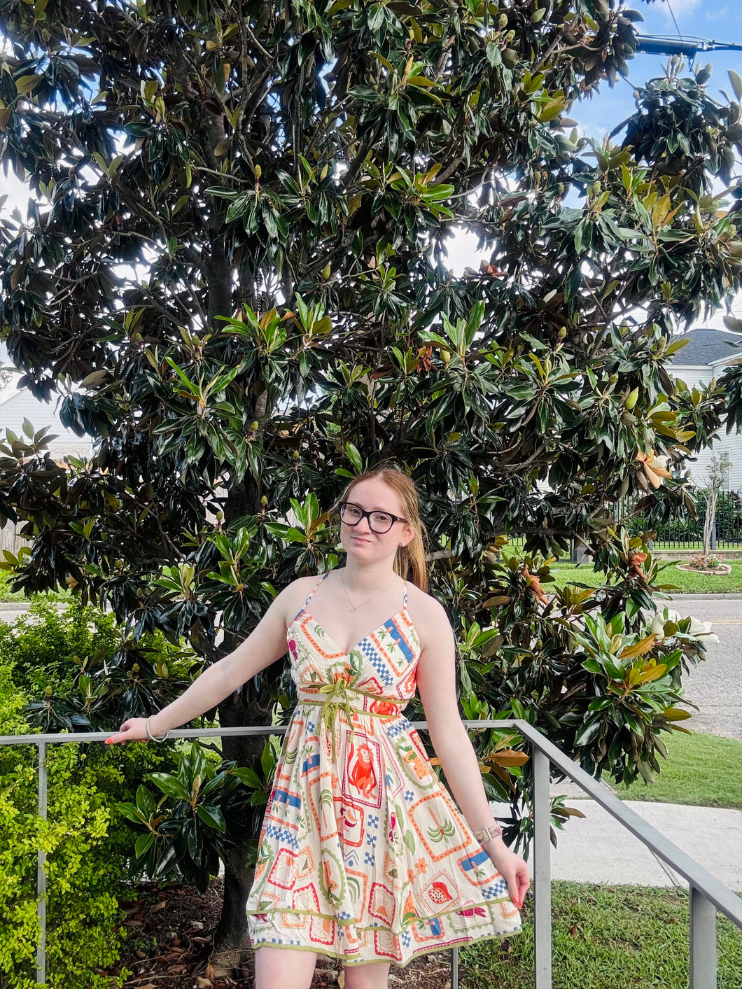 Multi Color Printed Mini Dress