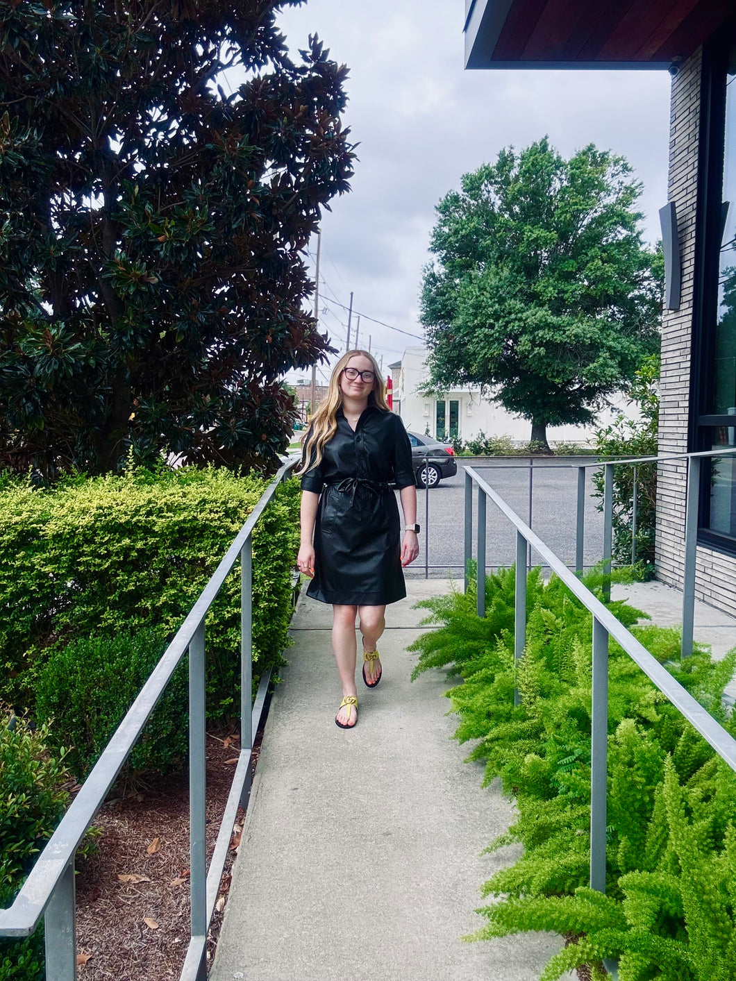 Black Vegan Leather Dress