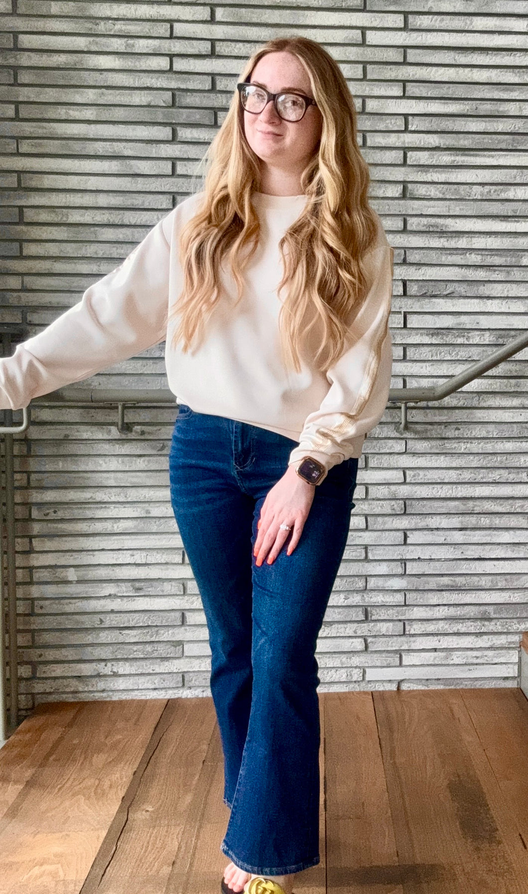 Natural Modal Sweatshirt W/Taping