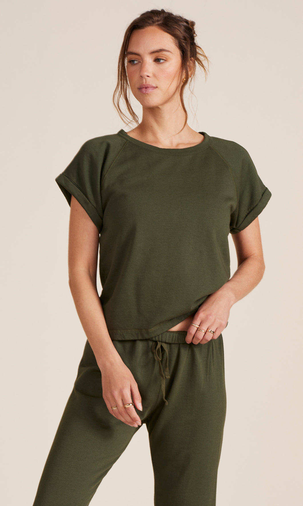 Boatnk Roll Slv Raglan - Hunter