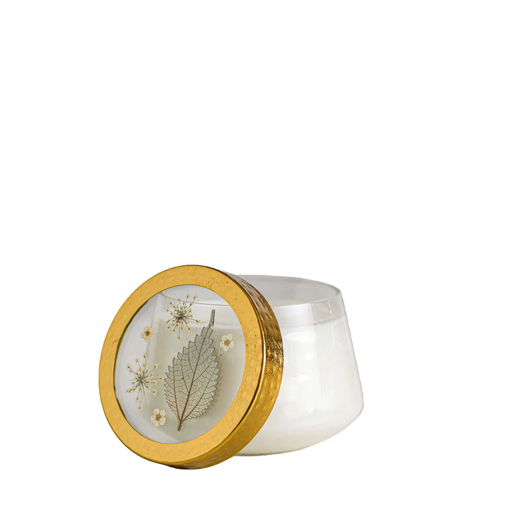 Forest Pressed Floral Candle