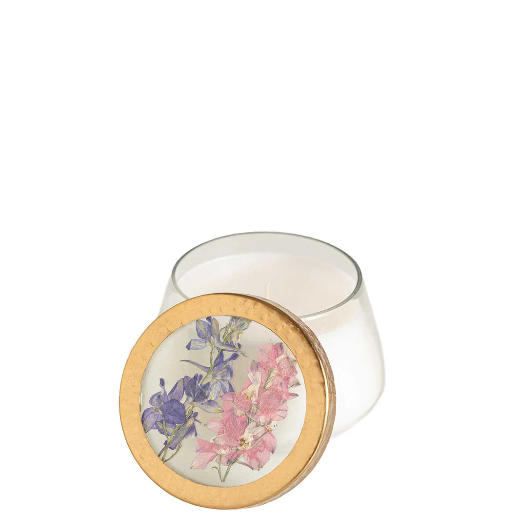 Roman Lavender Pressed Floral Candle