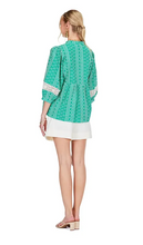 Load image into Gallery viewer, Joy Joy - Green Eye Lace Trim Batwing Top
