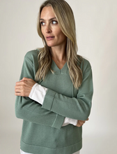 Load image into Gallery viewer, Abigail Hoodie [green/white]

