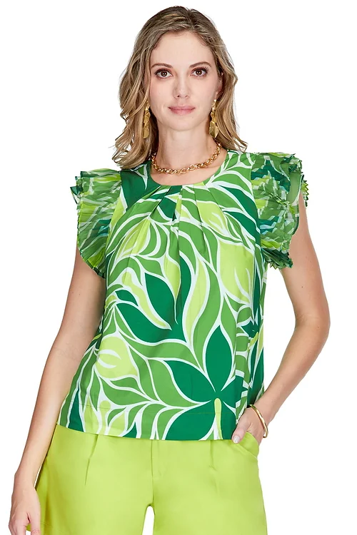 Jade - Bold Vines Top