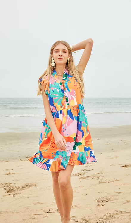 Fantasia Mini Pleated Dress - JoyJoy