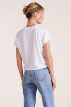 Load image into Gallery viewer, V - Neck Drop Shoulder Tee - White
