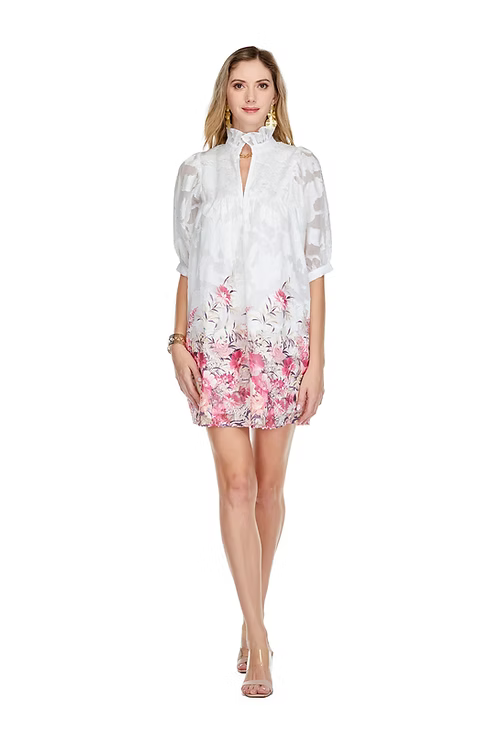 Summer Blooms High Neck Dress - Jade