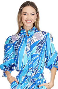 Blue Wave Geo Top