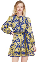 Load image into Gallery viewer, Purple/Gold Vines Dress
