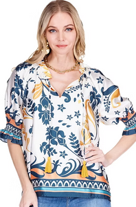 Harvest Border Blouse