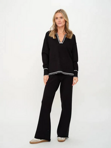 Kellie Stitched V - Neck Top
