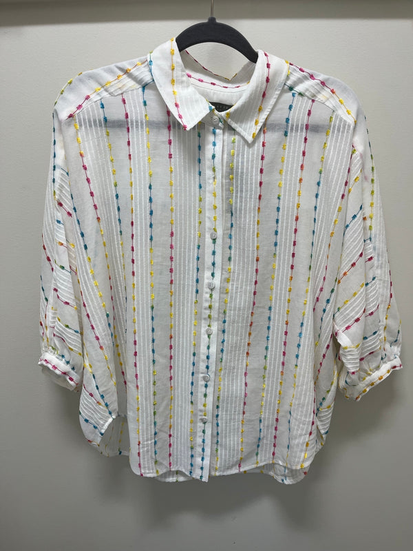 multi stripe shirt