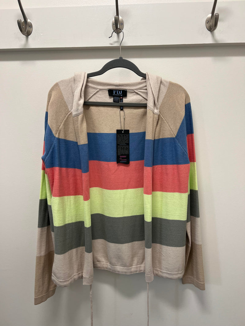 Multi Stripe Hoodie/Cardigan