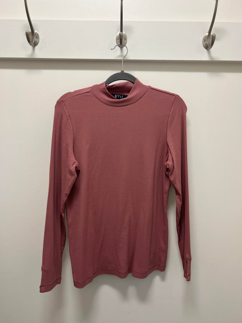 long sleeve mock neck top