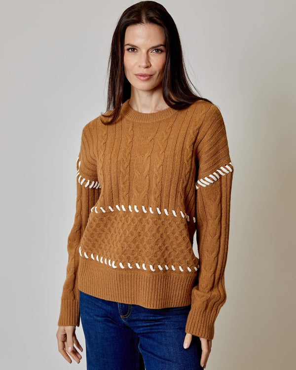 Antique Oak Combo Sweater