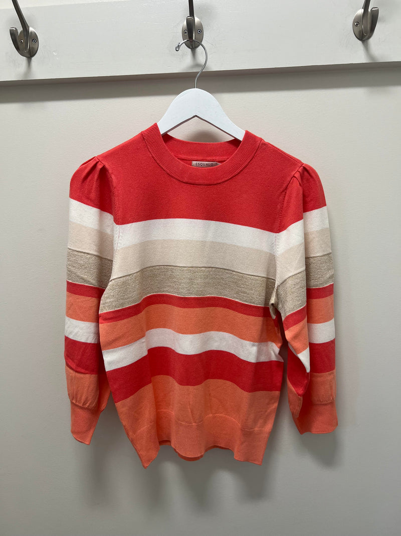 strawberry stripe knit top