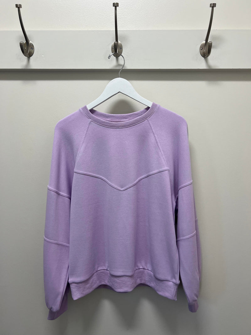 lilac seam sweatshirt