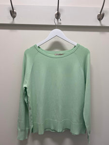 pistache raglan sleeve knit top