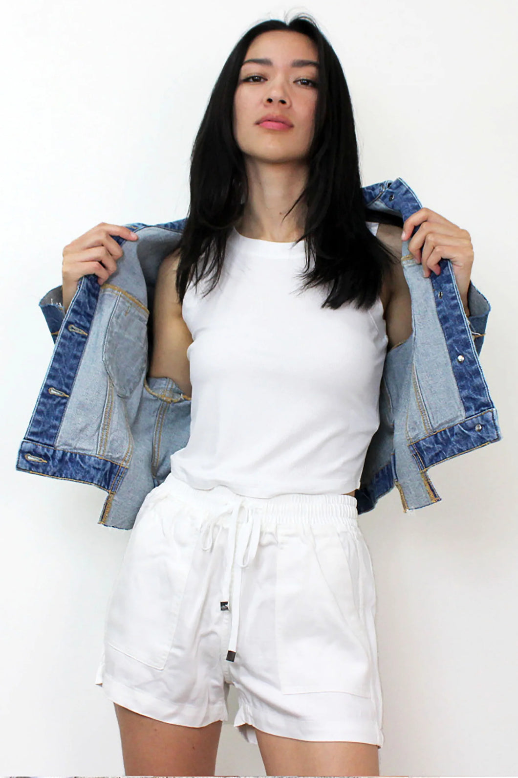 camille - optic white short