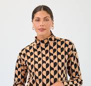 Love Jacquard Mock Neck Sweater Heart