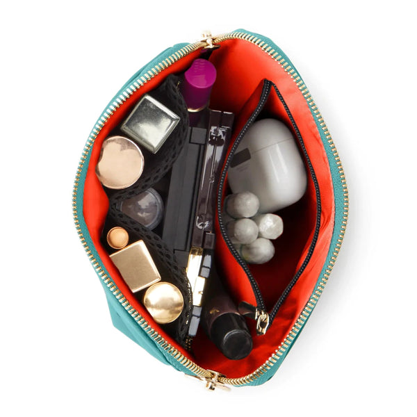 Everyday Makeup Bag SEA GREEN/ORANGE