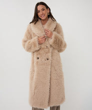 Load image into Gallery viewer, Sand Faux hairy long Coat
