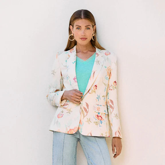 libby print blazer