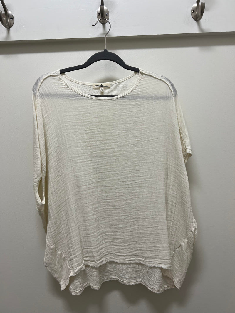 Single Gauze Top - Cream