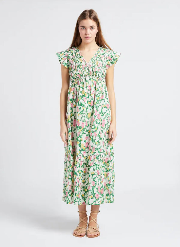 GREEN FLORAL DRESS