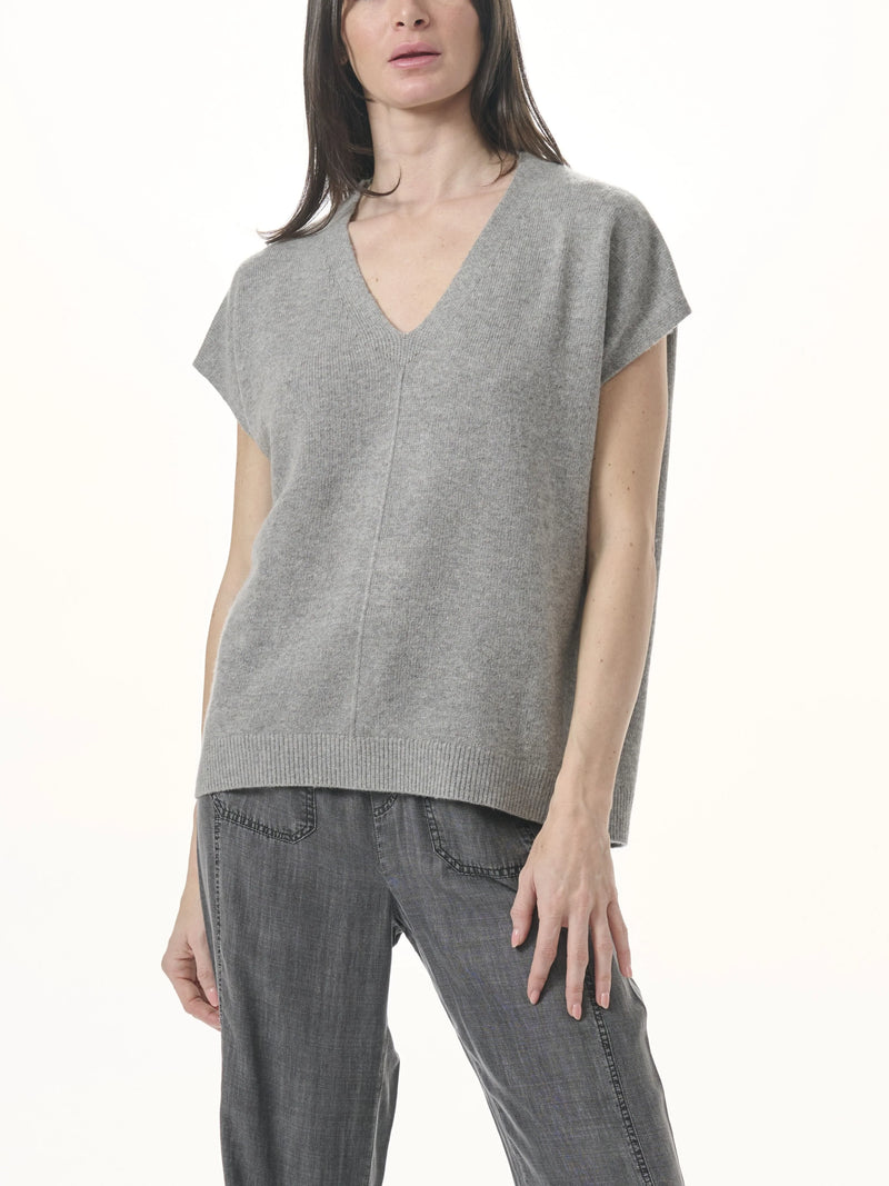 jane sweater vest - ice heather grey