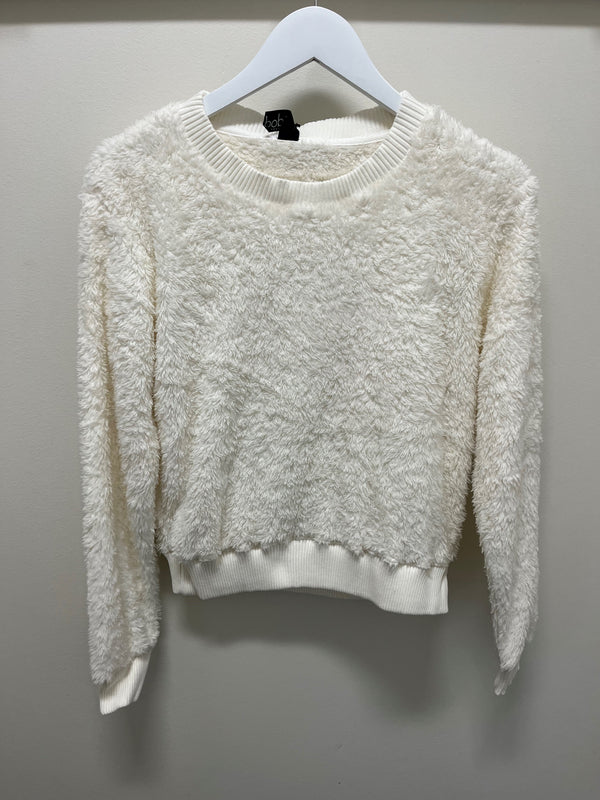 RIBBED CREWNECK PULLOVER - IVORY